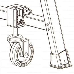 Werner Castor Kit Suits Bailey P150 Platform Stepladders FS13584