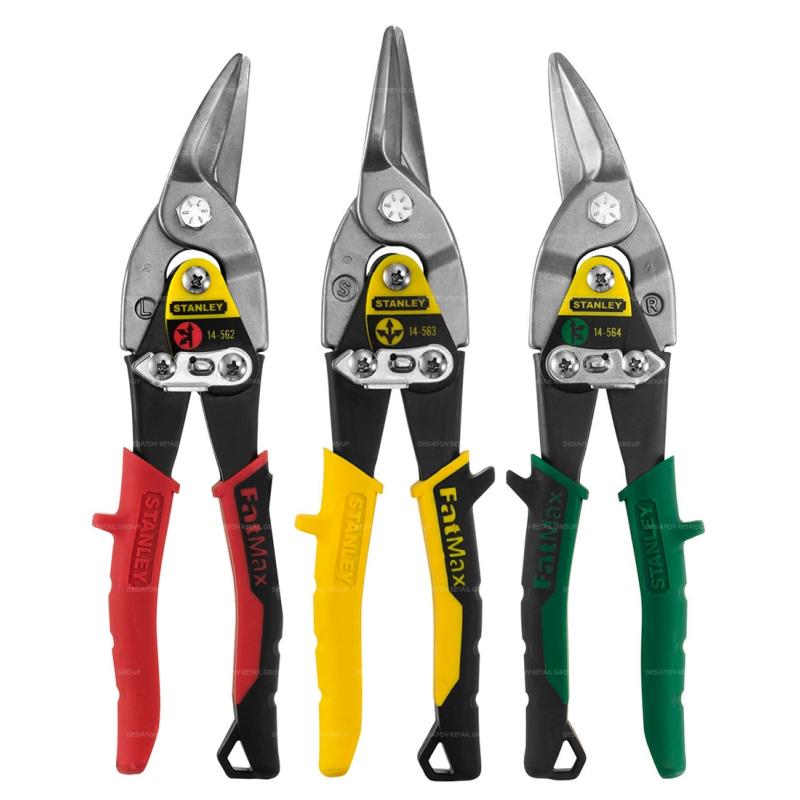 Stanley Aviation Snips Set 3 Piece Left Right Straight Cuts 14 559