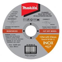 Makita Cut Off Grinder Discs Elite Inox 125mm 12 Piece B-18150-12