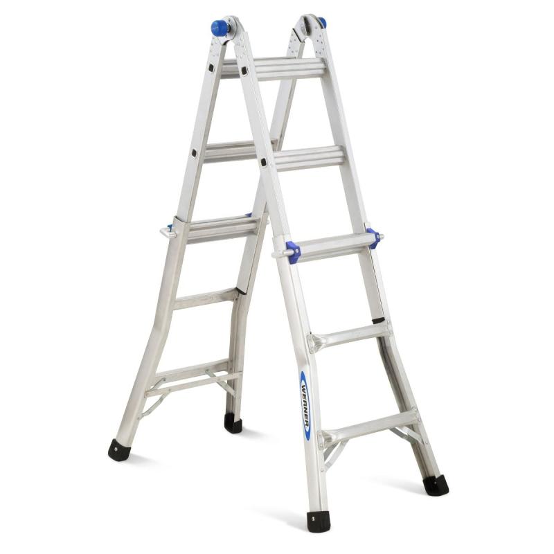 Werner Ladder 2.1m-3.4m Aluminium Telescoping Multi Purpose 135kg MT-13AZ