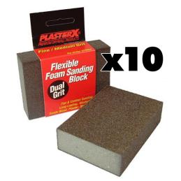 PlasterX Sanding Sponge Dual Grit 30 Piece 100x75x26mm Square Edge SFM04