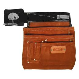 Spear & Jackson Nail Bag 6 Pocket Leather Carpenters Builders SJ-L45