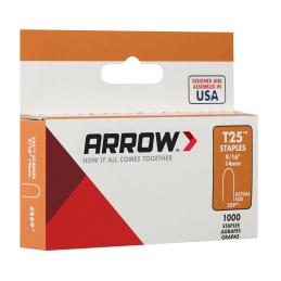 Arrow T25 14mm Round Crown Staple 5000 Pack For use with Wire and Cable