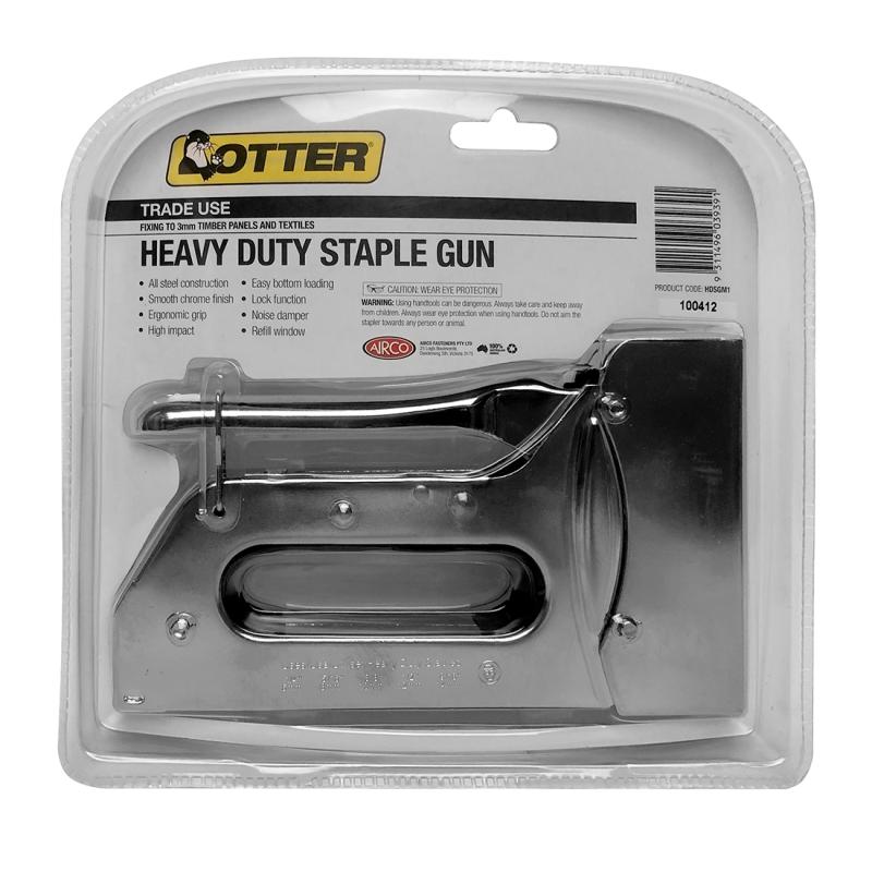 Otter Staple Gun Uses T50 & Rapid Type Staples High Impact HDSGM1