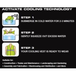 Gorilla Cooling Vest V-Neck Up To 4 Hours Cooling SMALL BLACK GCV-BK-SML
