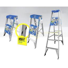 TradeMark Ladder Double Sided 4ft 1.2m 4 Step 175kg Safety Punch LA10