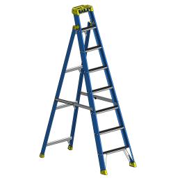 Bailey FS13974 Ladder Single Sided Fibreglass 2.4m 8 Step 150kg Pro FS13974