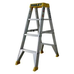 Bailey FS13961 Step Ladder 1.19m 4 Step Double Sided Aluminium 150kgs FS13961