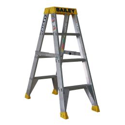 Bailey FS13961 Step Ladder 1.19m 4 Step Double Sided Aluminium 150kgs FS13961