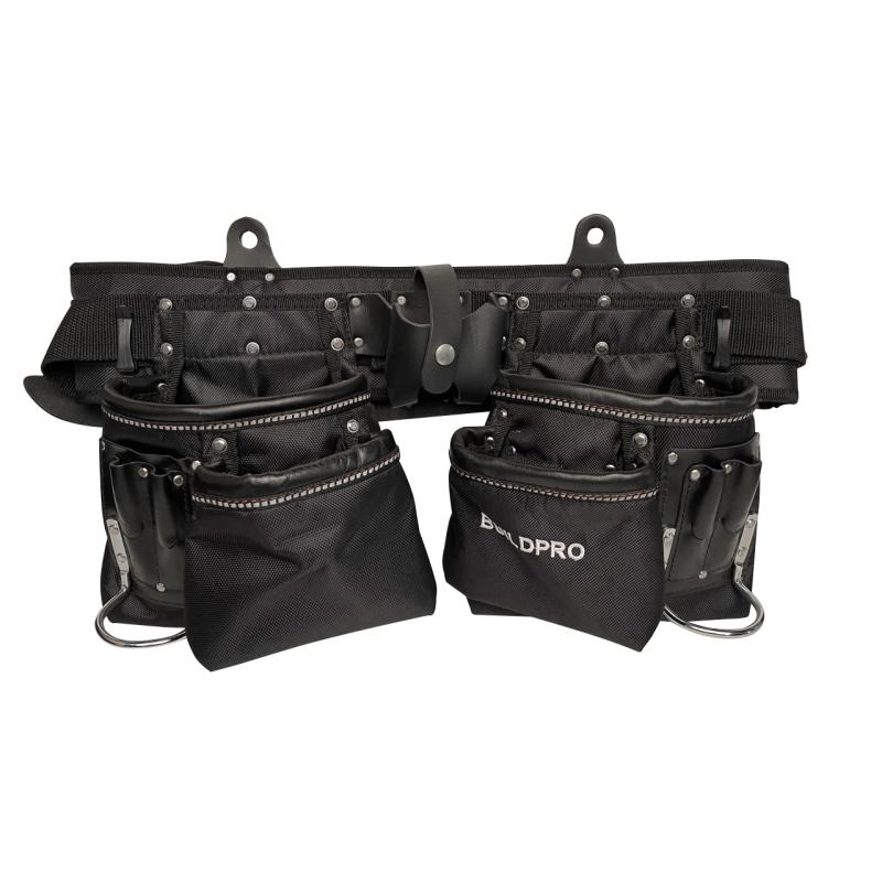 thumbnail image 2 of BuildPro Leather Tool Belt Apron – Black, Model LWTMABK 2 of 6