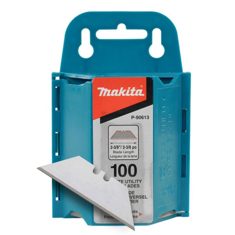 Makita  P-90613 Utility Knife Blades 100 Pack Carbon Steel With Dispenser P-90613