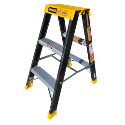 Gorilla FSM003-PRO Ladder Pro-Lite 0.85m 3 Step Double Sided Fibreglass FSM003-PRO