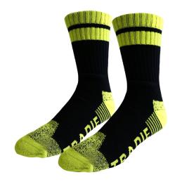 Tradie Work Socks 3 Pack Size 11-13 100% Acrylic Black & Yellow M22530SJ