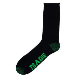 Tradie Work Socks 3 Pack Size 7-10 Cotton Blend Black M22549