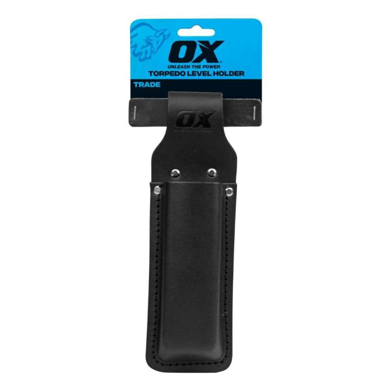 OX OX-T265712 Dual Torpedo Level Holder Trade Quality Black Leather OX-T265712