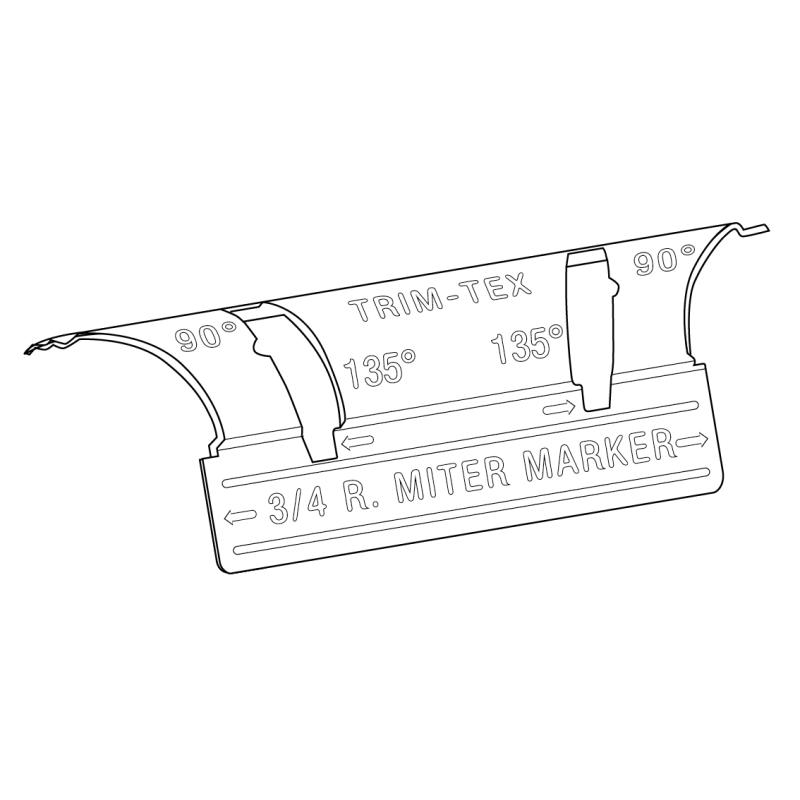 Trim-Tex 72-0932 Mitre Marker Bullnose 19mm 90° and 135° 72-0932