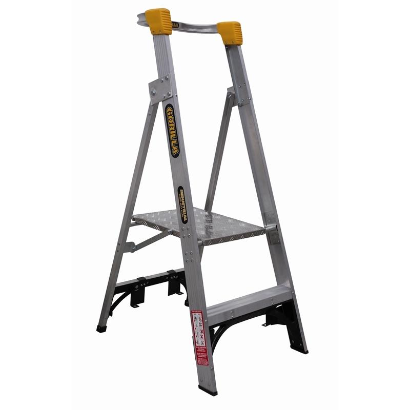 Gorilla 0.6m 150kg Platform Aluminium Industrial Ladder PL002-I